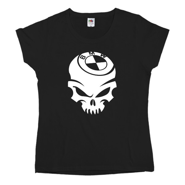 Women's T-shirt Fruit of the loom - skull car bmw - Mfest