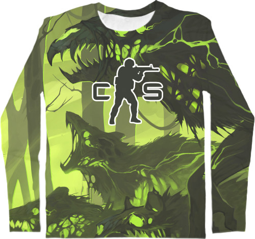 Men's Longsleeve Shirt 3D - Cs go skin Virus - Mfest