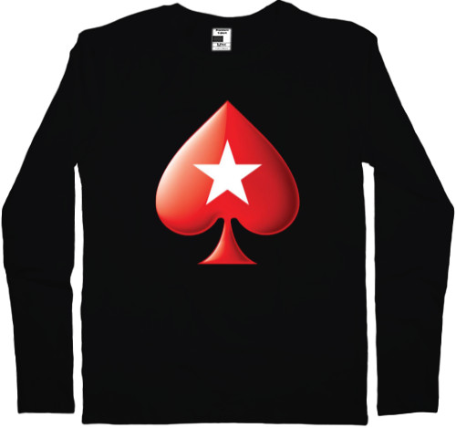 Футболка з Довгим Рукавом Чоловіча - poker stars logo 2 - Mfest