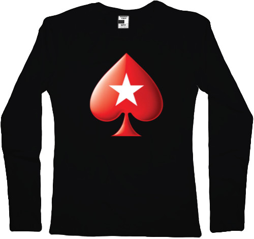 Лонгслив Женский - poker stars logo 2 - Mfest