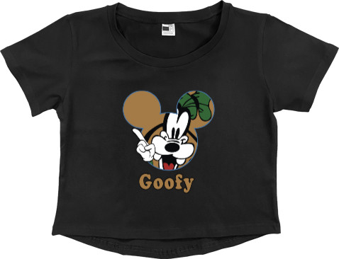 Women's Cropped Premium T-Shirt - goofy 2 - Mfest