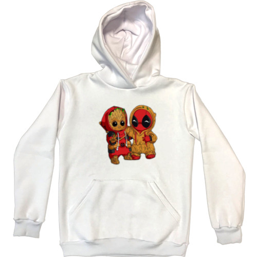 Unisex Hoodie - baby groot and Deadpool - Mfest