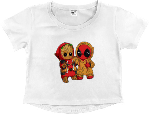 baby groot and Deadpool