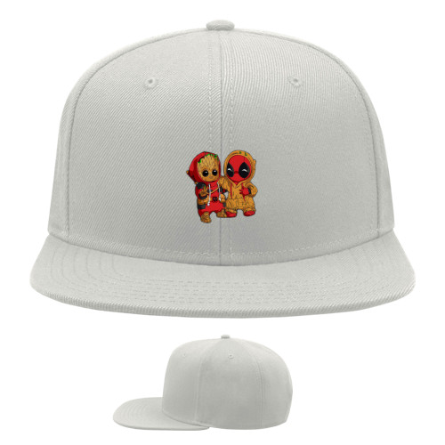 Snapback Baseball Cap - baby groot and Deadpool - Mfest