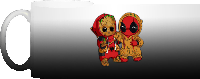 baby groot and Deadpool