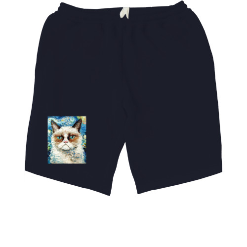 Men's Shorts - злой кот (Ван Гог) - Mfest