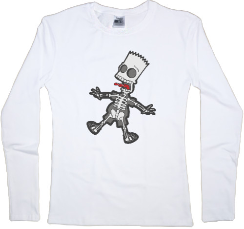 Women's Longsleeve Shirt - bart simpson (СКЕЛЕТ) - Mfest