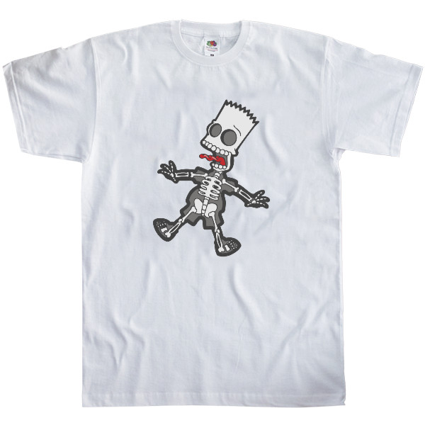 Kids' T-Shirt Fruit of the loom - bart simpson (СКЕЛЕТ) - Mfest