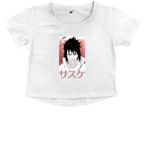 Kids' Premium Cropped T-Shirt - Saske Naruto - Mfest