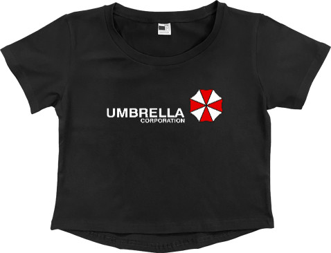 Women's Cropped Premium T-Shirt - UMBRELLA CORPORATION 5 - Mfest