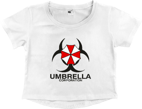 Women's Cropped Premium T-Shirt - UMBRELLA CORPORATION 3 - Mfest