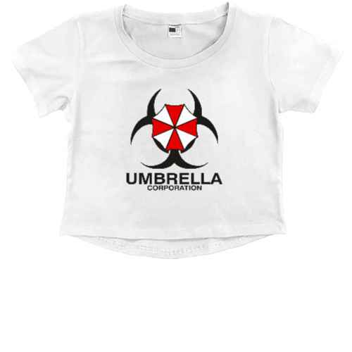 Kids' Premium Cropped T-Shirt - UMBRELLA CORPORATION 3 - Mfest