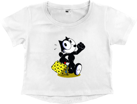 Women's Cropped Premium T-Shirt - Felix the Cat - Mfest