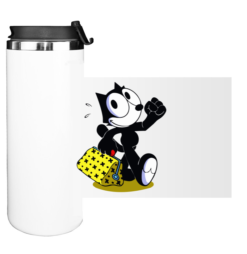 Кот Феликс / Felix The Cat - Water Bottle on Tumbler - Felix the Cat - Mfest