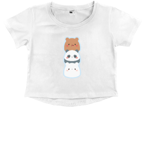 Kids' Premium Cropped T-Shirt - зверюшки - Mfest