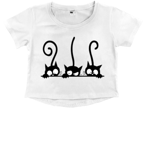 Kids' Premium Cropped T-Shirt - КОТ - Mfest