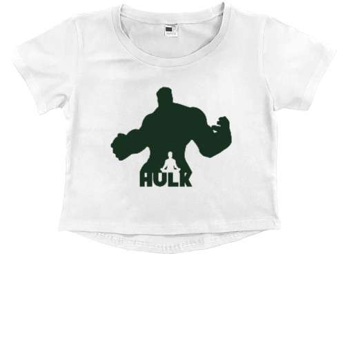 Kids' Premium Cropped T-Shirt - HULK - Mfest