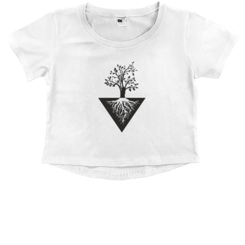 Kids' Premium Cropped T-Shirt - ROOTS GRAPHIC - Mfest