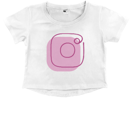 Kids' Premium Cropped T-Shirt - instagram - Mfest