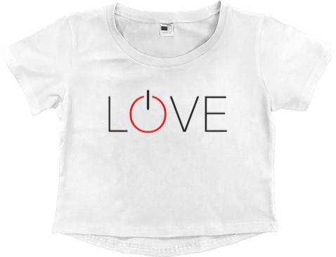 Women's Cropped Premium T-Shirt - LOVE - Mfest