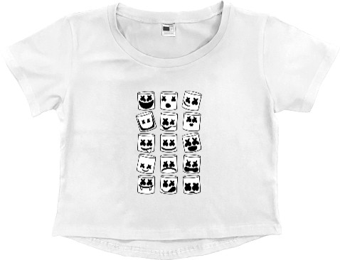 Women's Cropped Premium T-Shirt - Marshmello 24 - Mfest