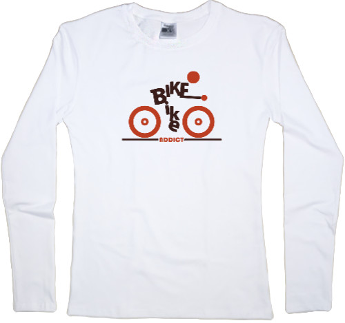 Women's Longsleeve Shirt - bike bike addict - Mfest