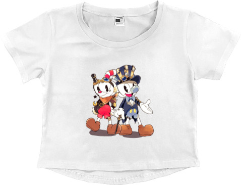 Women's Cropped Premium T-Shirt - CupHead 4 - Mfest