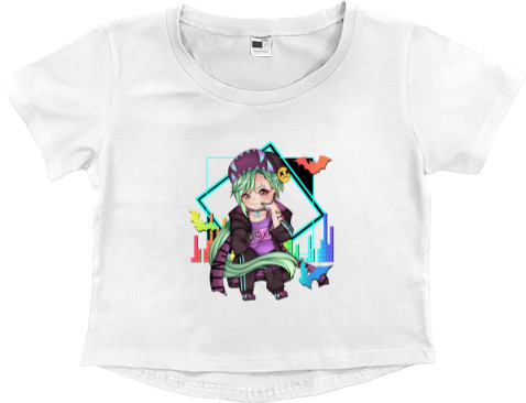 Women's Cropped Premium T-Shirt - Gacha Club 7 - Mfest