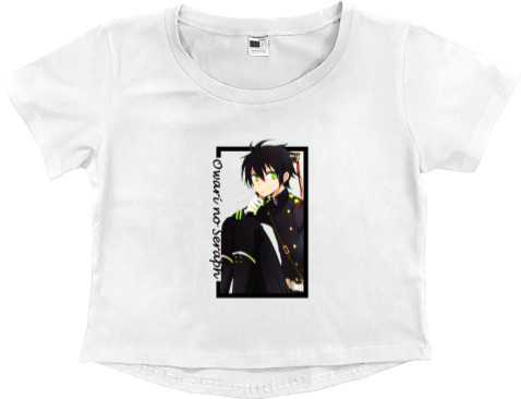 Women's Cropped Premium T-Shirt - Owari no Seraph 6 - Mfest