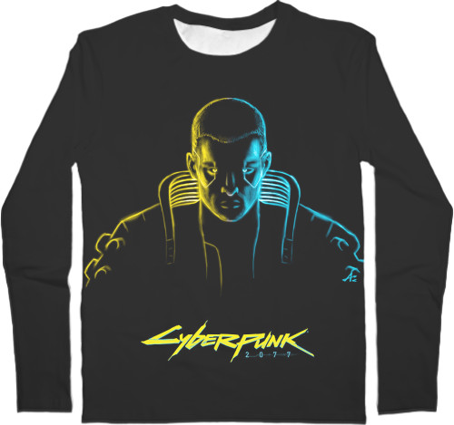 Men's Longsleeve Shirt 3D - Cyberpunk 2077 2 - Mfest