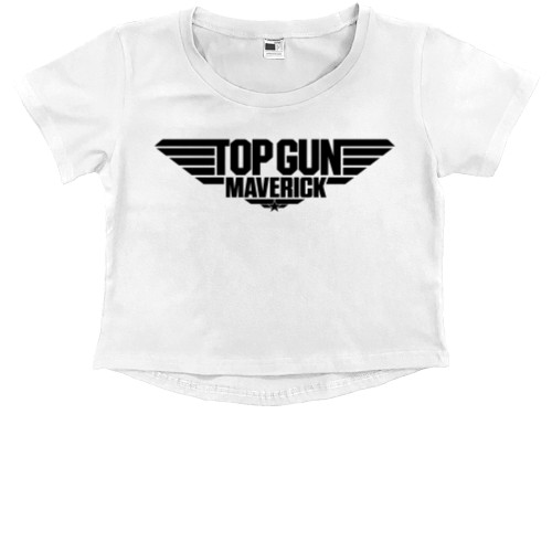 Kids' Premium Cropped T-Shirt - Top Gun - Mfest