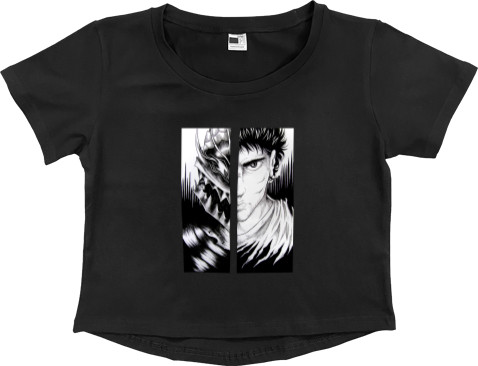 Women's Cropped Premium T-Shirt - berserk 5 - Mfest