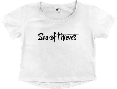 Women's Cropped Premium T-Shirt - Sea of Thieves logo 3 - Mfest