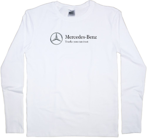 Футболка з Довгим Рукавом Чоловіча - Mercedes-Benz logo - Mfest