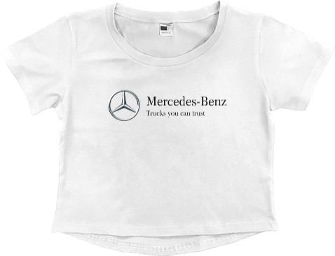 Women's Cropped Premium T-Shirt - Mercedes-Benz logo - Mfest