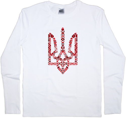 Kids' Longsleeve Shirt - герб України вишиванка 2 - Mfest