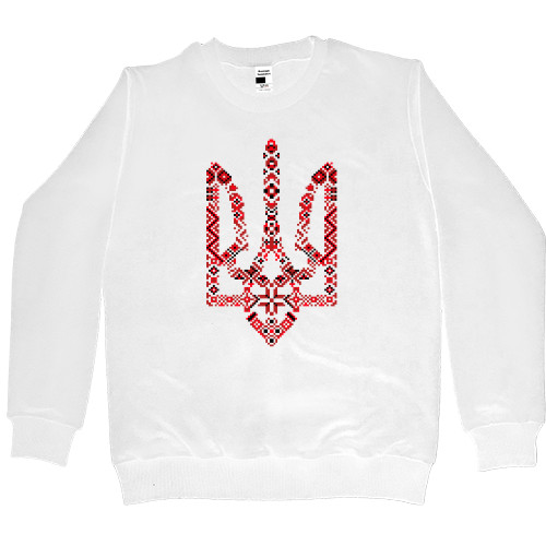 Women's Premium Sweatshirt - герб України вишиванка 2 - Mfest