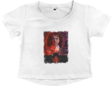 Women's Cropped Premium T-Shirt - stranger things 4 (12) - Mfest