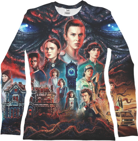 Women's Longsleeve Shirt 3D - stranger things 4 (10) - Mfest