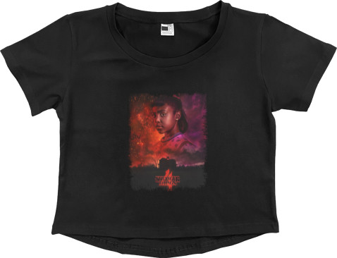 Women's Cropped Premium T-Shirt - stranger things 4 (6) - Mfest