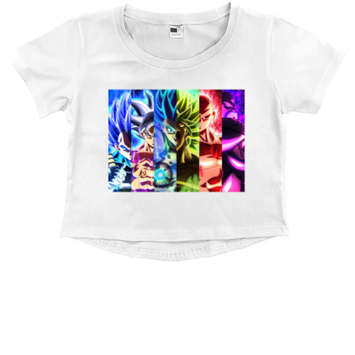 Kids' Premium Cropped T-Shirt - Goku 7 - Mfest