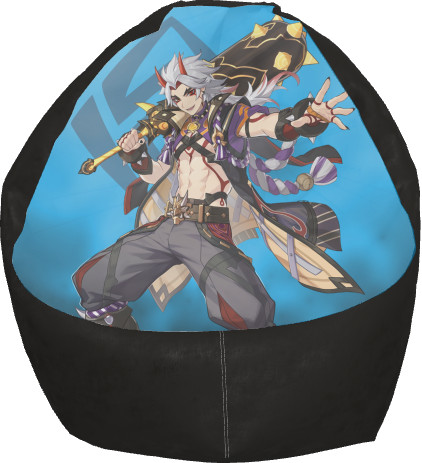 Bean Bag Chair - arataki itto genshin impact - Mfest