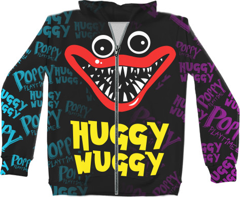 Unisex Zip-through Hoodie 3D - POPPY PLAYTIME - Mfest