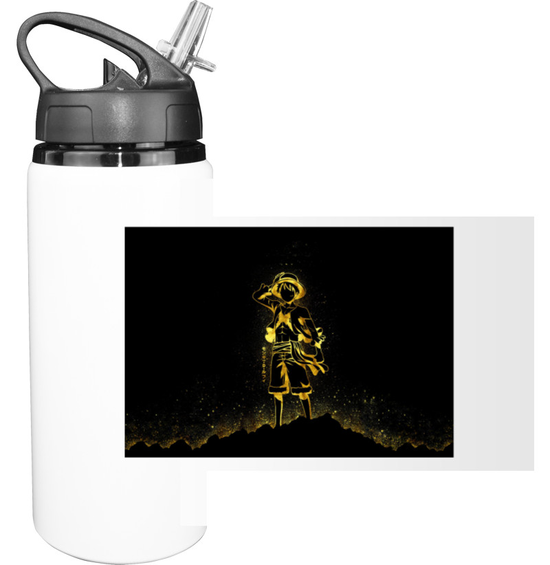 Sport Water Bottle - One Piece Luffy Background - Mfest