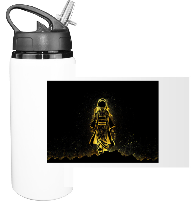 Sport Water Bottle - golden nezuko - Mfest