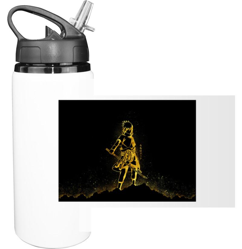 Sport Water Bottle - golden sasuke - Mfest