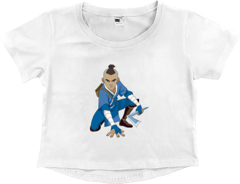 Women's Cropped Premium T-Shirt - Sokka-render - Mfest