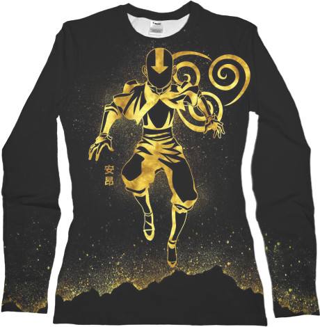 Women's Longsleeve Shirt 3D - gold Aang - Mfest