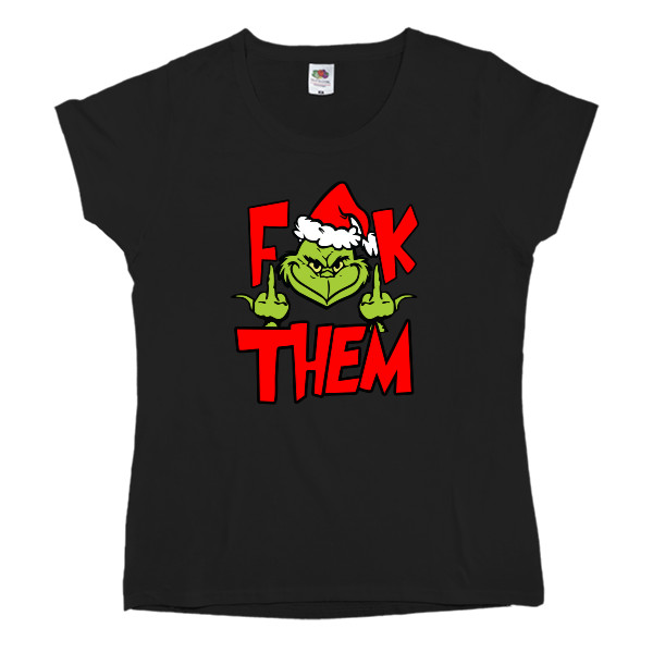 Women's T-shirt Fruit of the loom - Гринч - Mfest