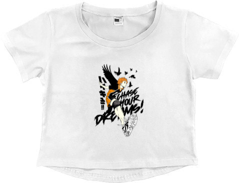 Women's Cropped Premium T-Shirt - Hinata Shoyo Karasuno - Mfest